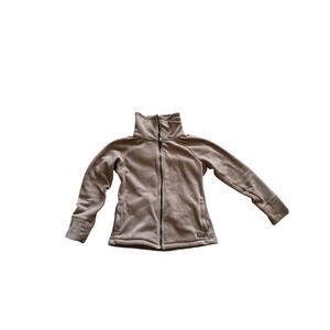 Calvin Klein Performance Women's Brown Active Tech Fleece Mock-Neck Jacket Sz s